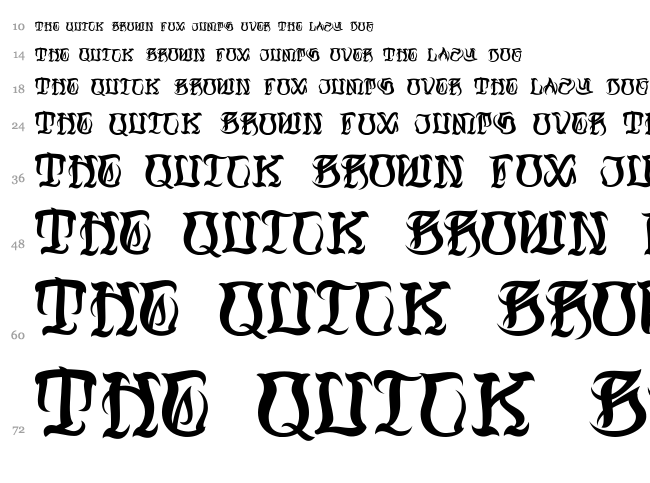 Black Ball Tattoo font waterfall